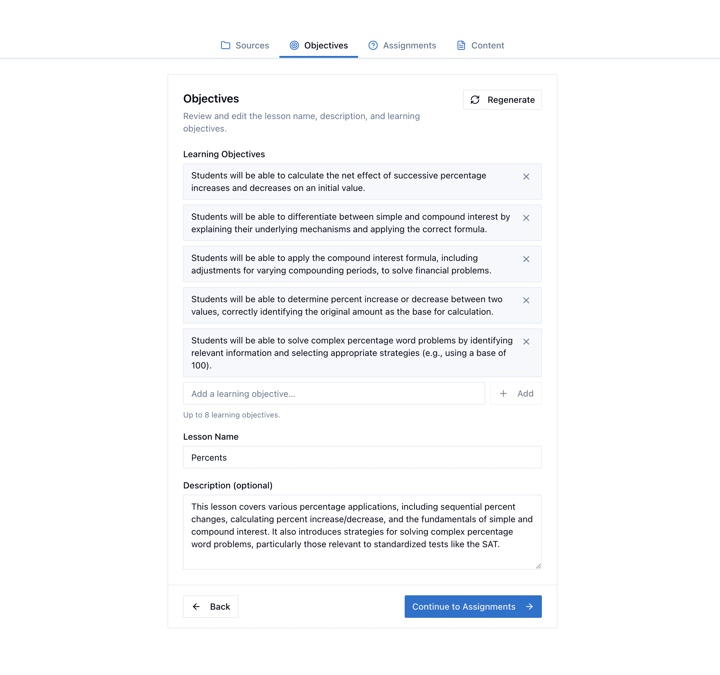 Checkfu course builder showing sections, lessons, and course analytics cards